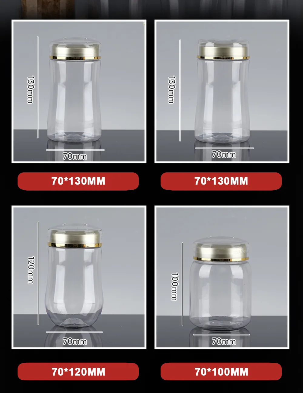 PET Health Supplement Bottles For Powder